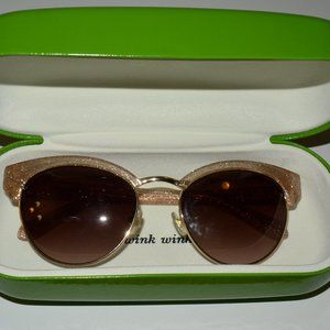 Kate Spade Kacee Gold Glitter Sunglasses